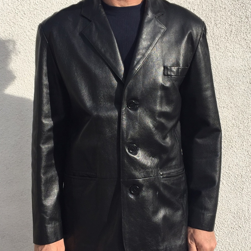 Italian leather blazer